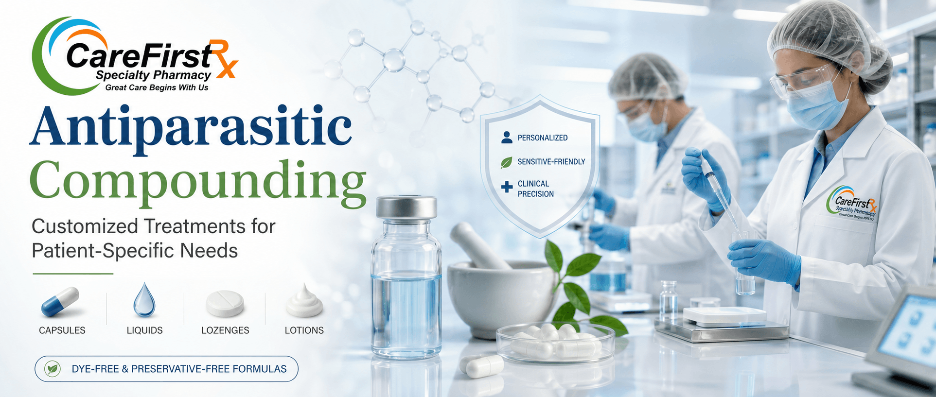 Antiparasitic compounding banner