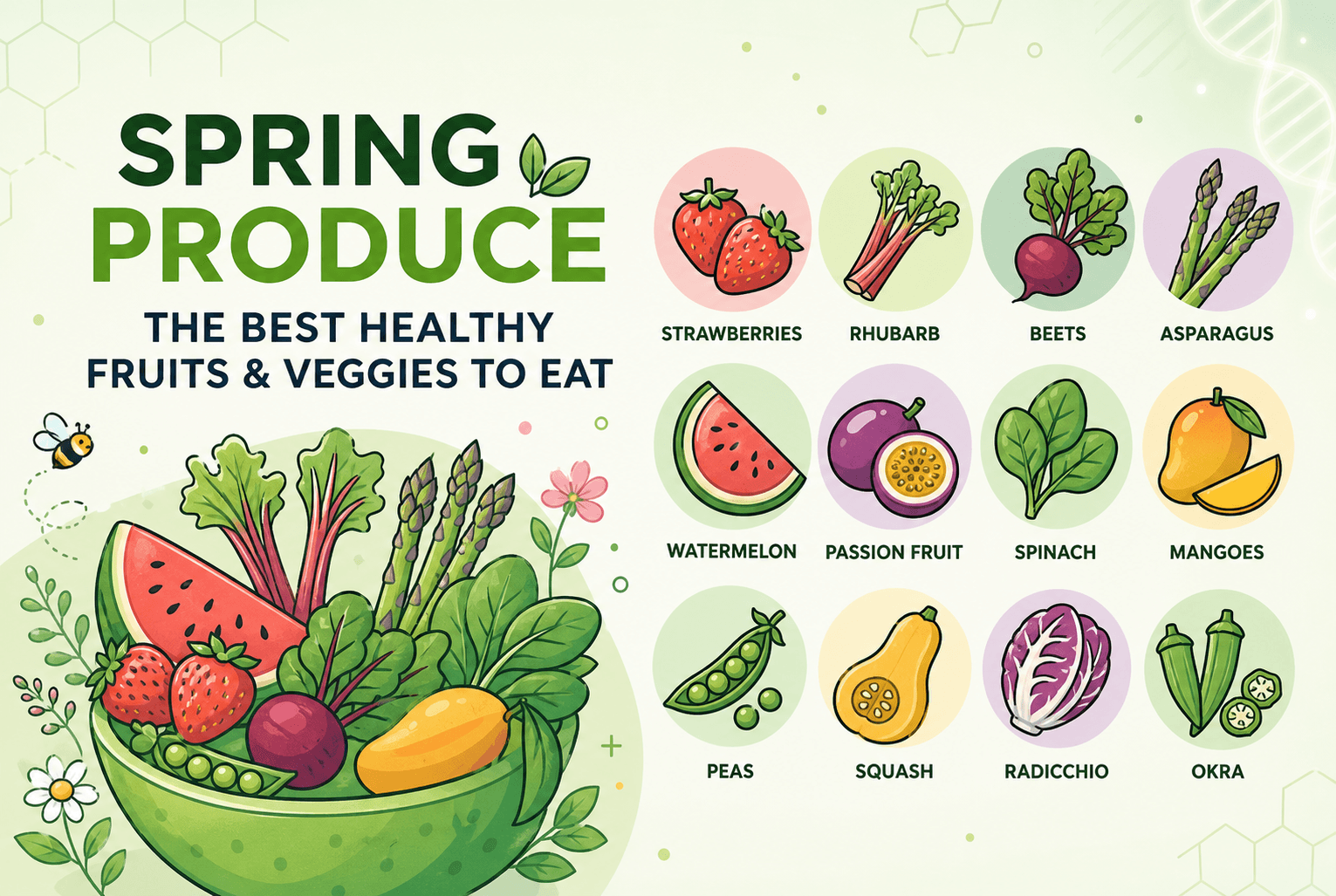 Spring Produce - The best healthy fruits and veggies to eat