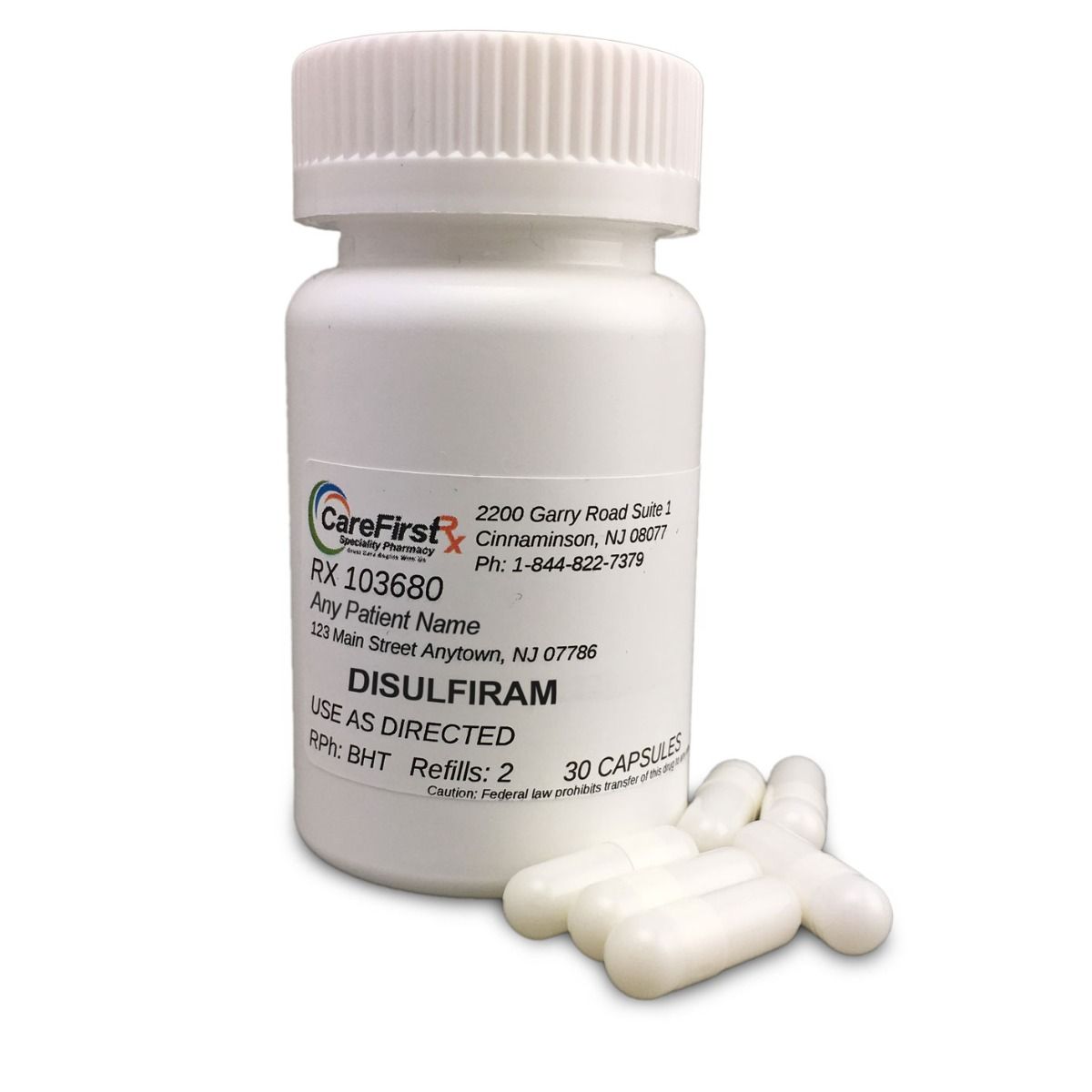 Disulfiram (Dye Free, Lactose Free) Compounded
